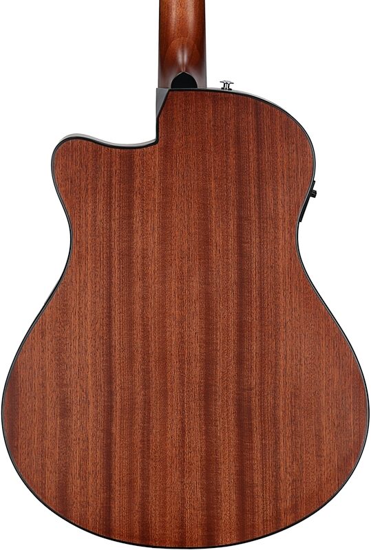Ibanez AAM50CE Advanced Acoustic-Electric Guitar, Coral Red Burst, Body Straight Back