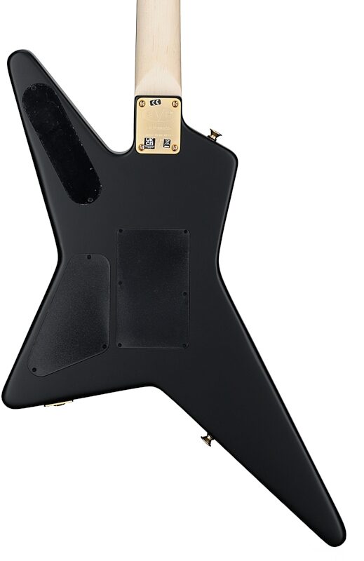 EVH Eddie Van Halen Star Limited Edition Electric Guitar (with Gig Bag), Satin Black, with Gold Hardware, Body Straight Back