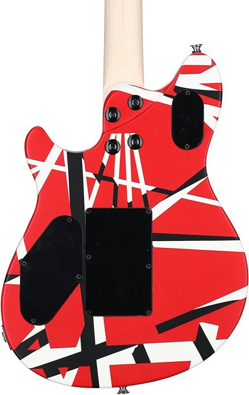 EVH Eddie Van Halen Wolfgang Special Ebony Fingerboard Electric Guitar, Striped Red/Black/White, Body Straight Back