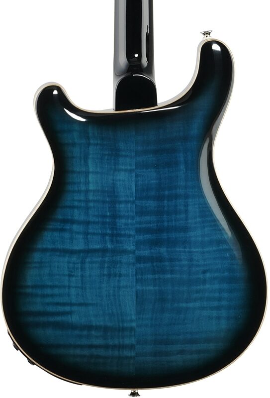 PRS Paul Reed Smith SE Hollowbody II Piezo Electric Guitar (with Case), Peacock Blue, Body Straight Back