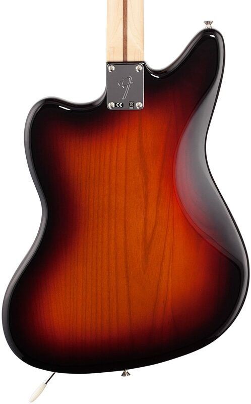 Fender Player Jaguar Pau Ferro Electric Guitar, 3-Color Sunburst, Body Straight Back