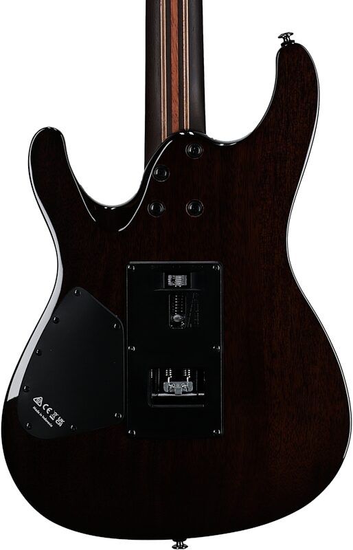 Ibanez S1070PBZ Premium Electric Guitar (with Gig Bag), Charcoal Black Burst, Body Straight Back