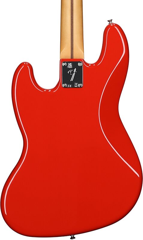Fender Player II Jazz Electric Bass, with Maple Fingerboard, Coral Red, Body Straight Back