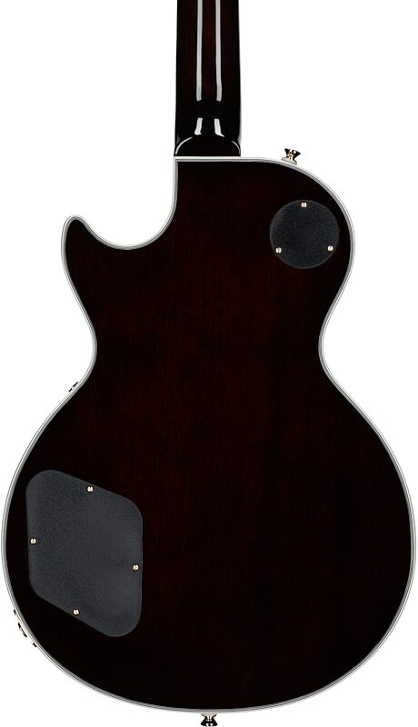 Epiphone Exclusive Les Paul Custom Figured Electric Guitar (with Gig Bag), Root Beer, Body Straight Back