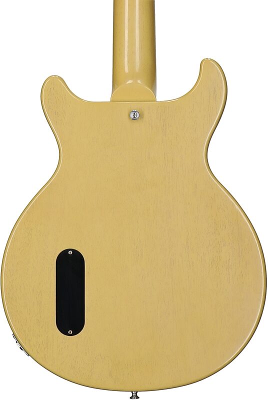 Gibson Custom 1958 Les Paul Junior Double Cut Reissue Electric Guitar (with Case), TV Yellow, Body Straight Back