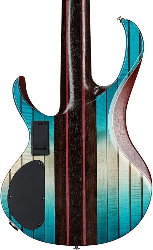 Ibanez Premium BTB1935 Bass Guitar (with Gig Bag), Caribbean Isle Lo-Gloss, Body Straight Back