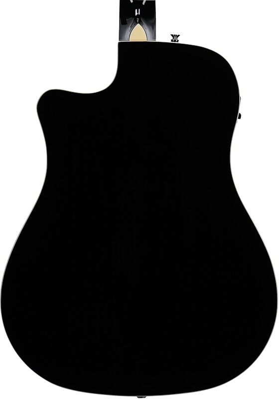 Fender FA-125CE Acoustic-Electric Guitar, Black, Body Straight Back