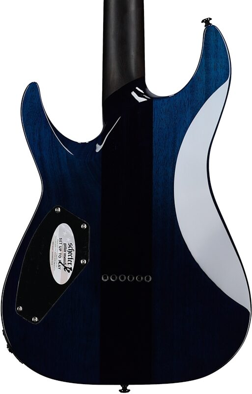Schecter Reaper 6 Elite Electric Guitar, Deep Ocean Blue, Scratch and Dent, Body Straight Back