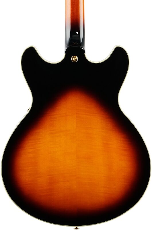 Ibanez Artstar Prestige AS2000 Electric Guitar (with Case), Brown Sunburst, Body Straight Back