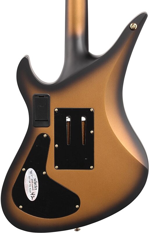 Schecter Synyster Gates Custom S Electric Guitar, Satin Goldburst, Body Straight Back