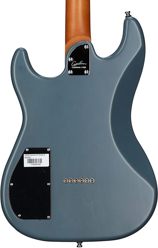 Godin Session Hard-Tail Electric Guitar (with Gig Bag), Arctik Blue, Body Straight Back