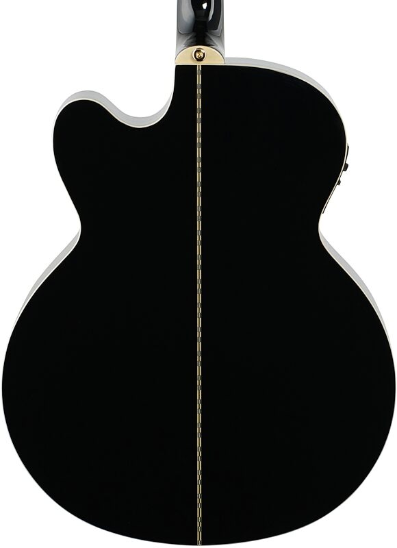 Epiphone J-200 EC Studio Acoustic-Electric Guitar, Black, Body Straight Back