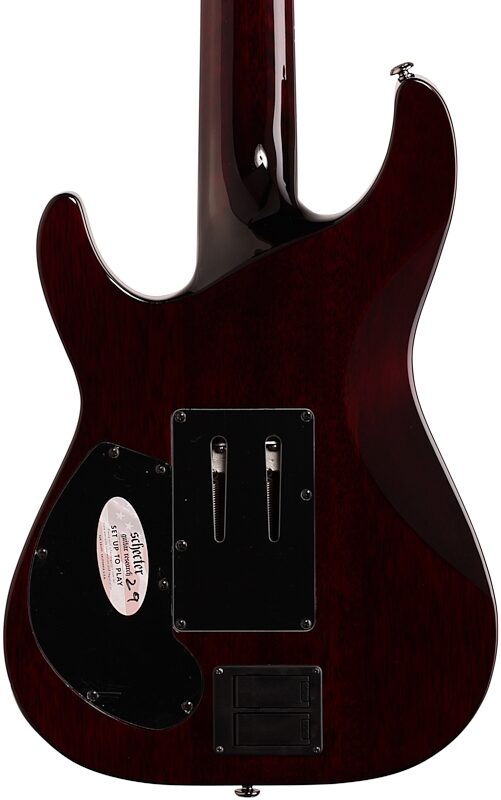 Schecter C7 Hellraiser FR-S Sustainiac Electric Guitar, Black Cherry, Body Straight Back