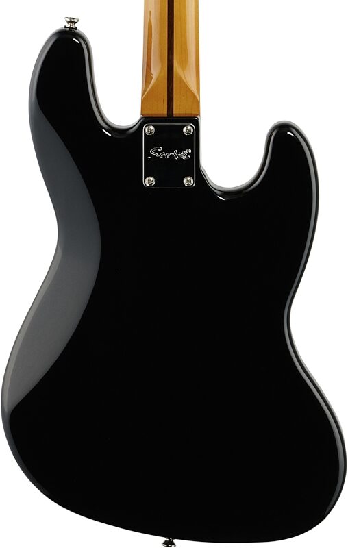 Squier Classic Vibe '70s Jazz Electric Bass, Left-Handed (with Maple Fingerboard), Black, Body Straight Back