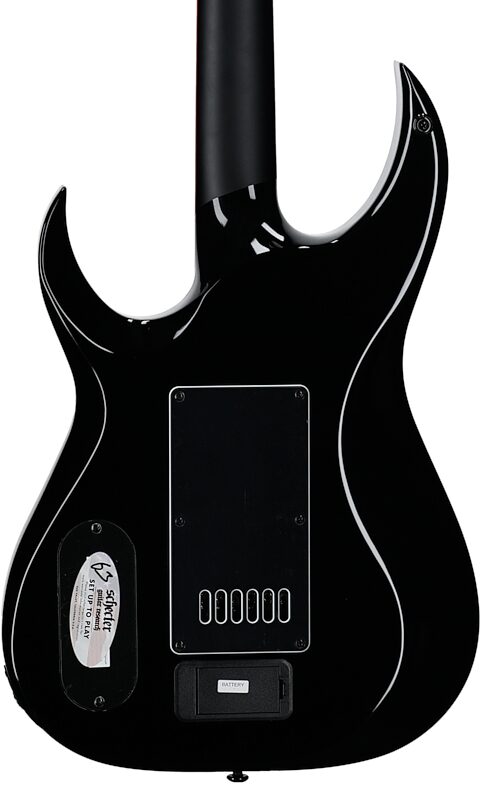 Schecter Sunset 6 EverTune Red Dawn Electric Guitar, Gloss Black, Body Straight Back
