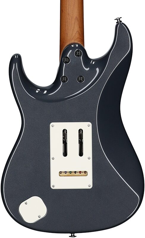 Ibanez Prestige AZ2204NW Electric Guitar (with Case), Gray Metallic, Body Straight Back