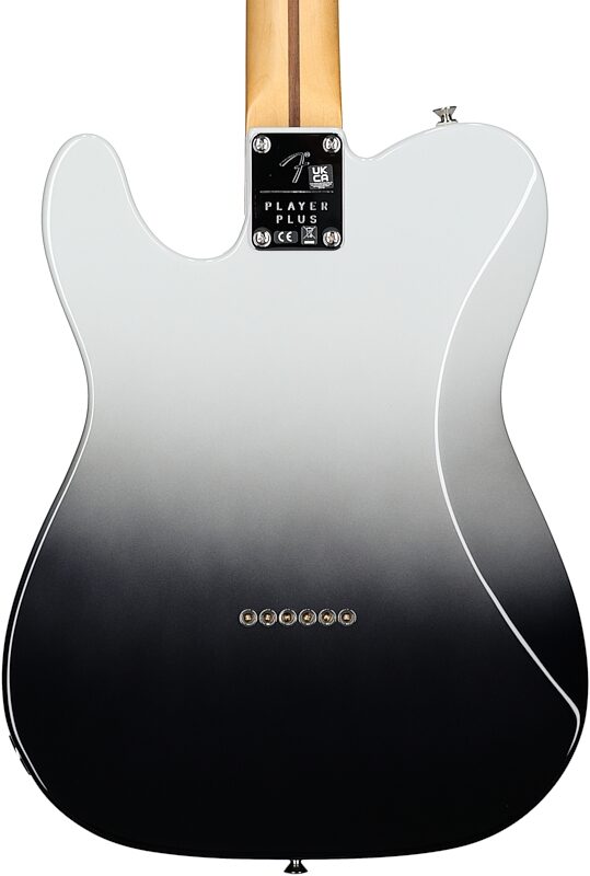 Fender Player Plus Telecaster Electric Guitar, Pau Ferro Fingerboard (with Gig Bag), Silver Smoke, Body Straight Back