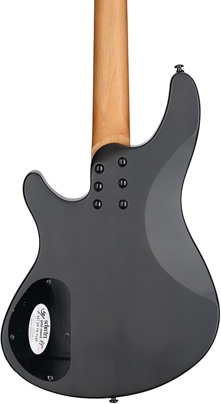 Schecter C-4 Standard Electric Bass, Charcoal Satin, Body Straight Back
