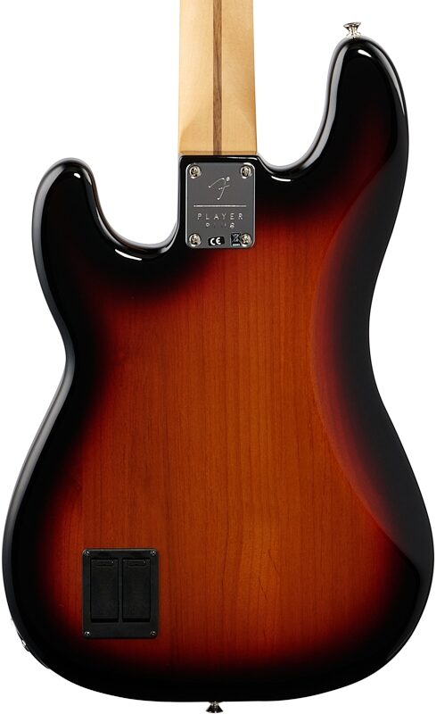Fender Player Plus Precision Electric Bass, Pau Ferro Fingerboard (with Gig Bag), 3-Color Sunburst, Body Straight Back