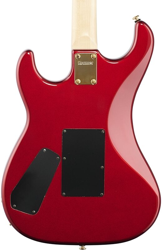 Kramer Jersey Star Electric Guitar, with Gold Floyd Rose, Candy Apple Red, Body Straight Back