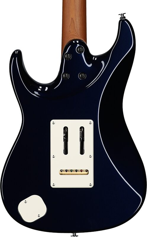 Ibanez Prestige AZ2204NW Electric Guitar (with Case), Dark Tide Blue, Body Straight Back