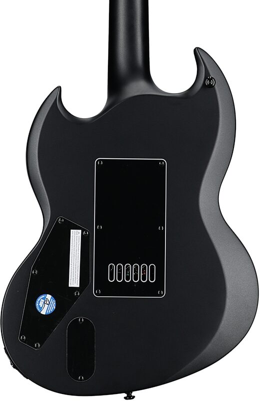 ESP LTD Viper 1000 Evertune Electric Guitar, Charcoal Metallic Satin, Body Straight Back