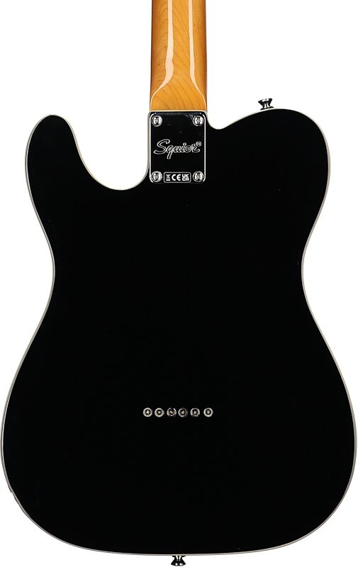 Squier Classic Vibe Baritone Custom Telecaster Electric Guitar, with Laurel Fingerboard, Black, Body Straight Back
