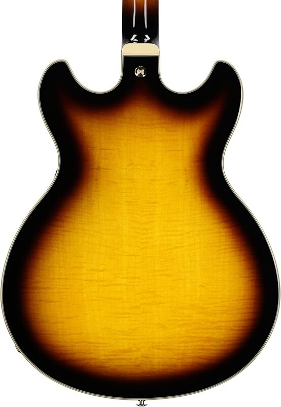 Ibanez Artcore Expressionist AS93FM Semi-Hollowbody Electric Guitar, Antique Yellow Satin, Body Straight Back