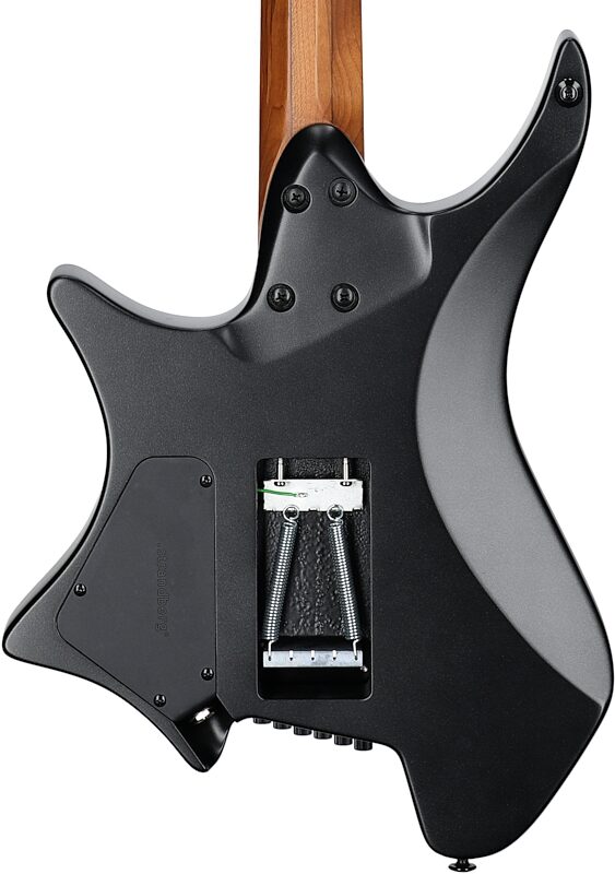 Strandberg Boden Metal NX 6 Tremolo Electric Guitar (with Gig Bag), Black Green, Body Straight Back