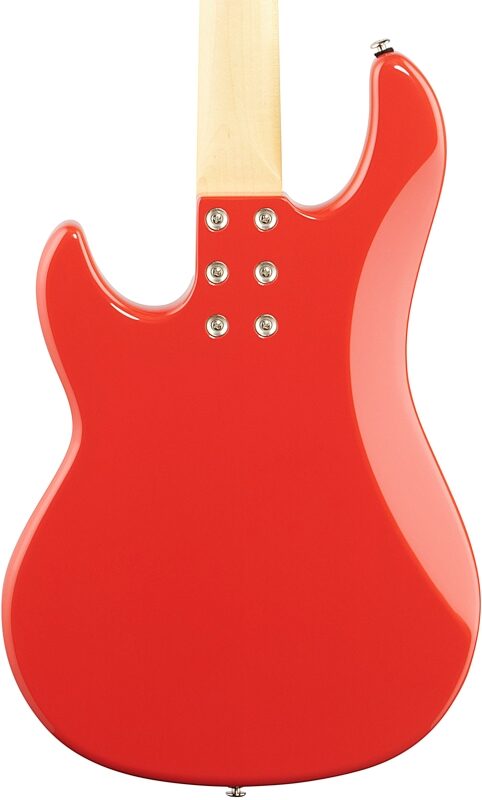 G&L Fullerton Deluxe LB-100 Bass Guitar (with Gig Bag), Fullerton Red, Body Straight Back