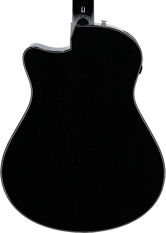 Ibanez AAM340CE Advance Acoustic Acoustic-Electric Guitar, Rustic Black Hardgrain, Body Straight Back