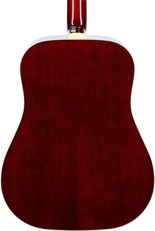 Guild D-140 Acoustic Guitar (with Case), Cherry Burst, Body Straight Back