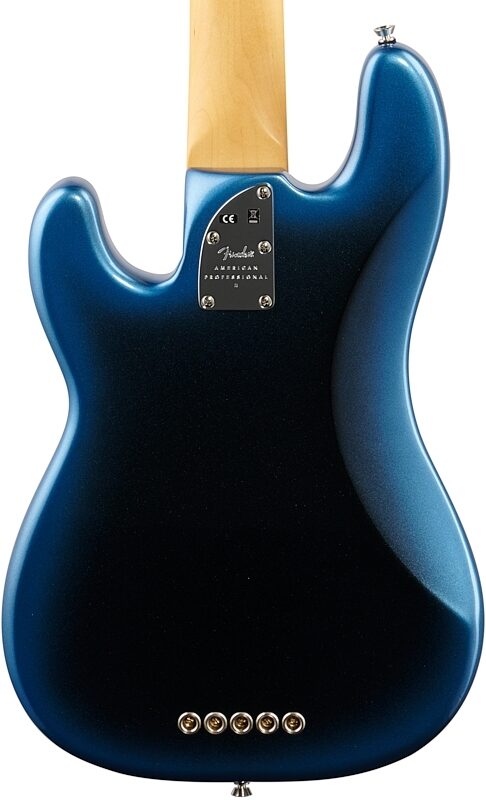 Fender American Pro II Precision Bass V Bass Guitar (with Case), Dark Night, Body Straight Back