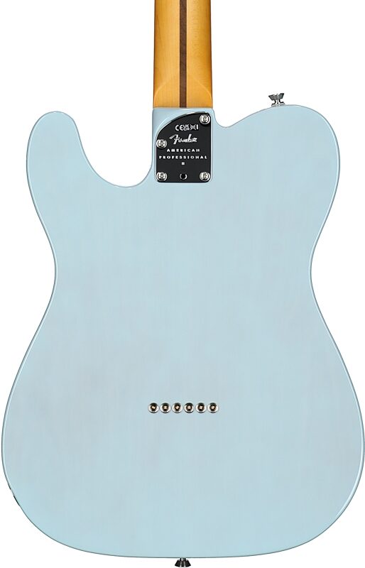 Fender Limited Edition American Pro II Telecaster Thinline Electric Guitar (with Case), Transparent Daphne, Body Straight Back