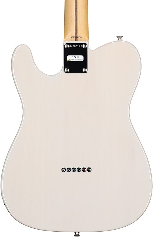 Fender JV Modified '50s Telecaster Electric Guitar, with Maple Fingerboard (and Gig Bag), White Blonde, Body Straight Back