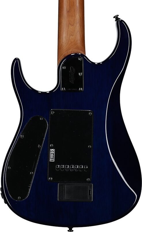 Sterling by Music Man John Petrucci JP157DQM Electric Guitar (with Gig Bag), Cerulean Blue, Body Straight Back