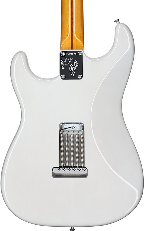 Fender Eric Johnson Stratocaster Electric Guitar (Maple with Case), White Blonde, Body Straight Back
