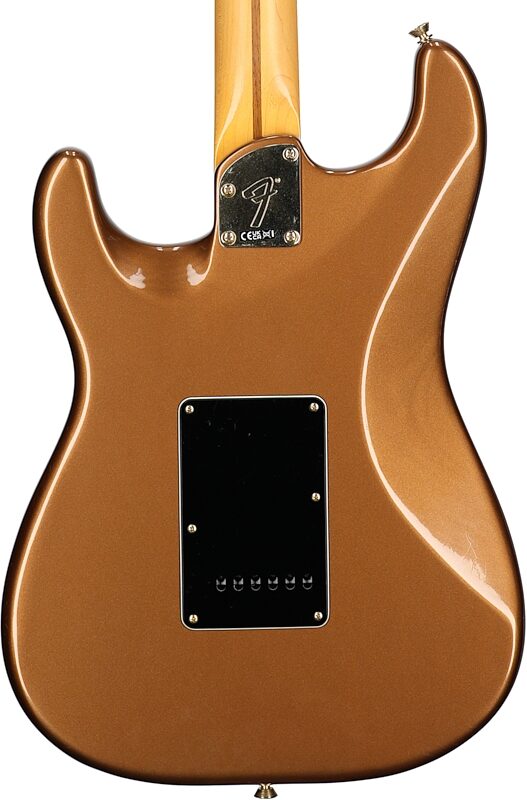Fender Bruno Mars Stratocaster Electric Guitar, with Maple Fingerboard (with Case), Mars Mocha Gold, Body Straight Back