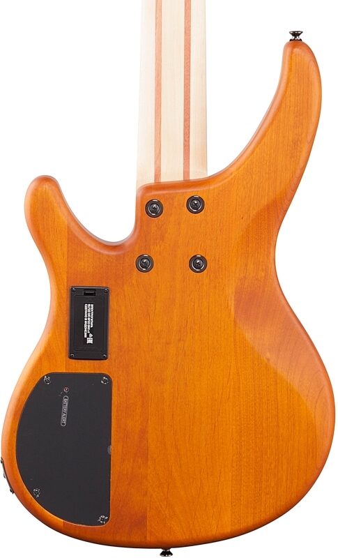 Yamaha TRBX605FM Electric Bass, 5-String, Matte Amber, Body Straight Back