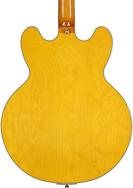 Epiphone Sheraton Semi-Hollowbody Electric Guitar (with Gig Bag), Natural, with Gold Hardware, Body Straight Back