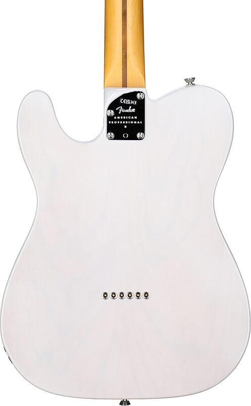 Fender Limited Edition American Pro II Telecaster Thinline Electric Guitar (with Case), White Blonde, Body Straight Back