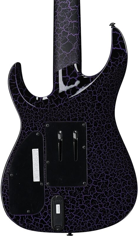 Legator Ninja 7 Floyd Rose Electric Guitar, 7-String, Purple Crackle, Body Straight Back