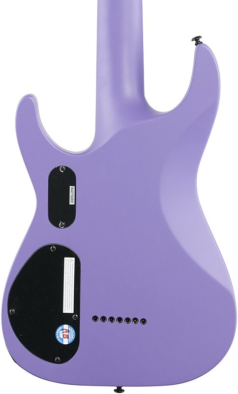 ESP LTD SC-607 Baritone Stephen Carpenter 7-String Electric Guitar (with Case), Purple, Body Straight Back