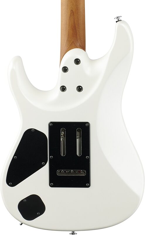 Ibanez Prestige AZ2402 Electric Guitar (with Case), Pearl White Flat, Body Straight Back