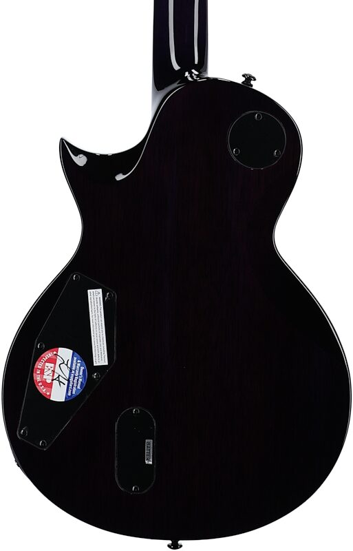 ESP LTD EC-1000-QM Electric Guitar, See-Thru Purple Sunburst, Body Straight Back