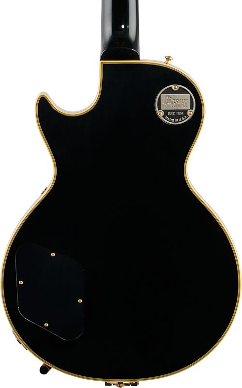 Gibson Custom '57 Les Paul Custom Black Beauty Electric Guitar (with Case), Ebony, with Bigsby, Body Straight Back