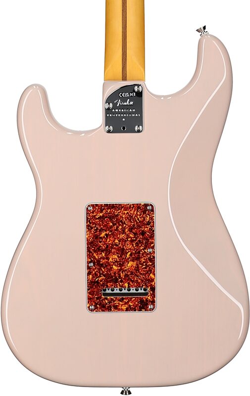 Fender Limited Edition American Professional II Stratocaster Thinline Electric Guitar (with Case), Transparent Shell Pink, Body Straight Back