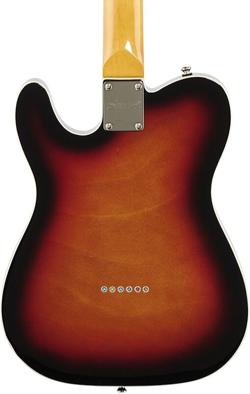 Squier Classic Vibe '60s Custom Telecaster Electric Guitar, with Laurel Fingerboard, 3-Color Sunburst, Body Straight Back