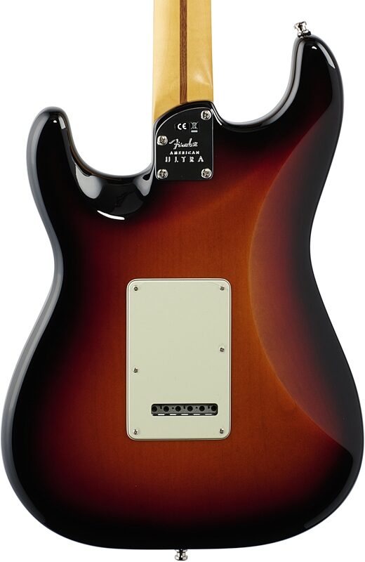 Fender American Ultra Stratocaster Electric Guitar, Rosewood Fingerboard (with Case), Ultraburst, Body Straight Back