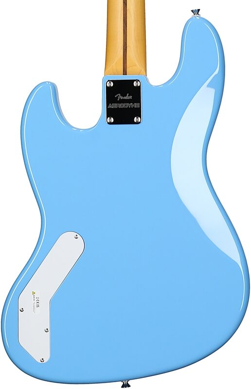 Fender Aerodyne Special Jazz Electric Bass, Maple Fingerboard (with Gig Bag), California Blue, Body Straight Back